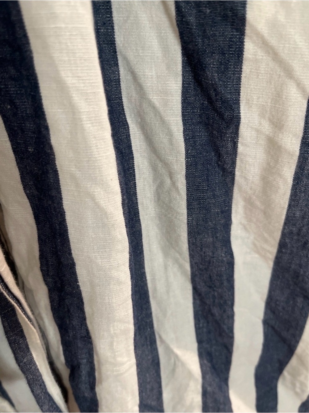 Pact Canopy Linen Blend Button-Front Dress Bondi Stripe Size M - Picture 5 of 5